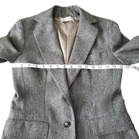 Evan Picone ILGWU 100% Wool Gray Blazer Sz 6 - Picture 11 of 17